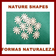 Plantillas manualidadades de formas flores, árboles y plantas.